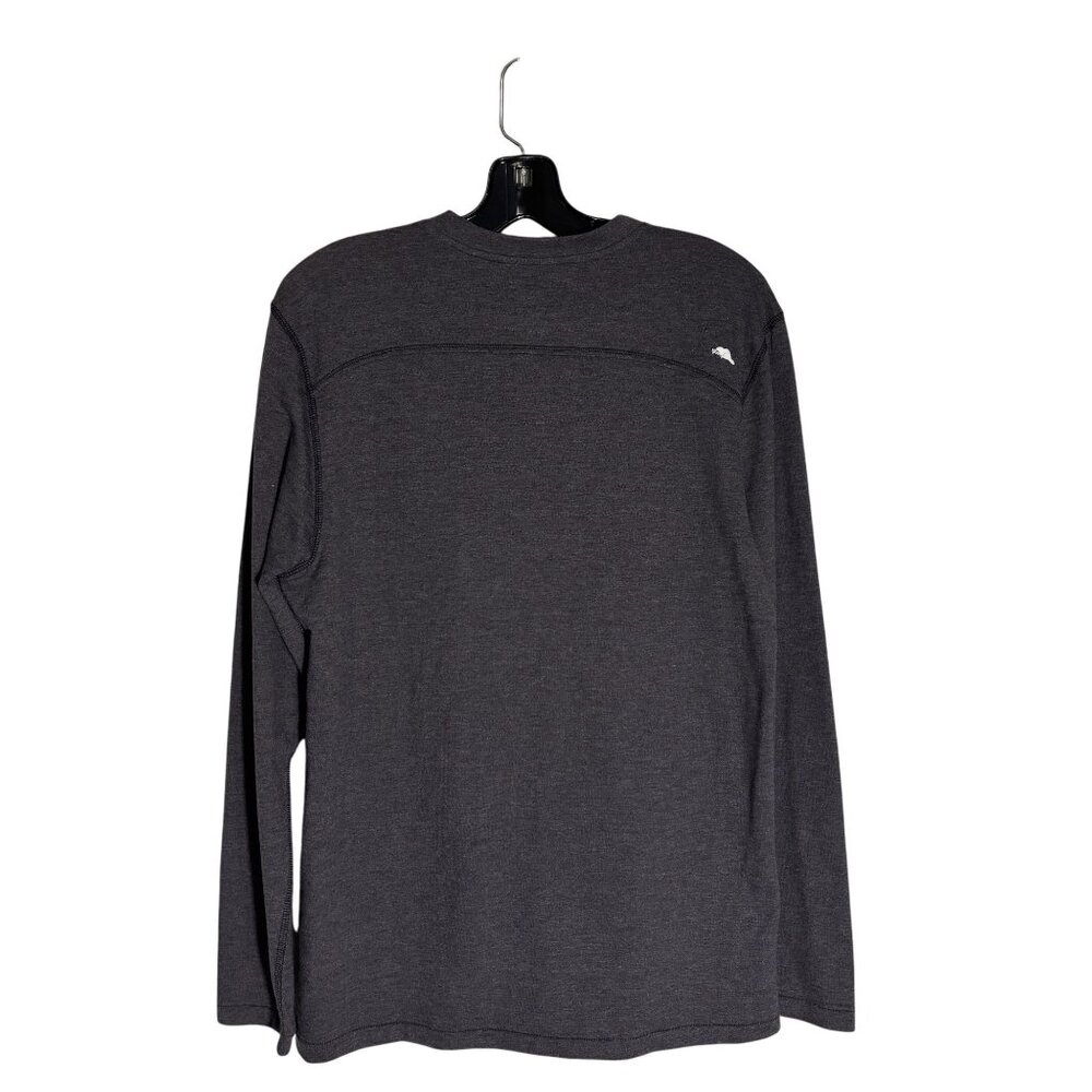 Roots 73 Mens Riverrock Henley Top Dark Charcoal Long Sleeve Large - Picture 4 of 10
